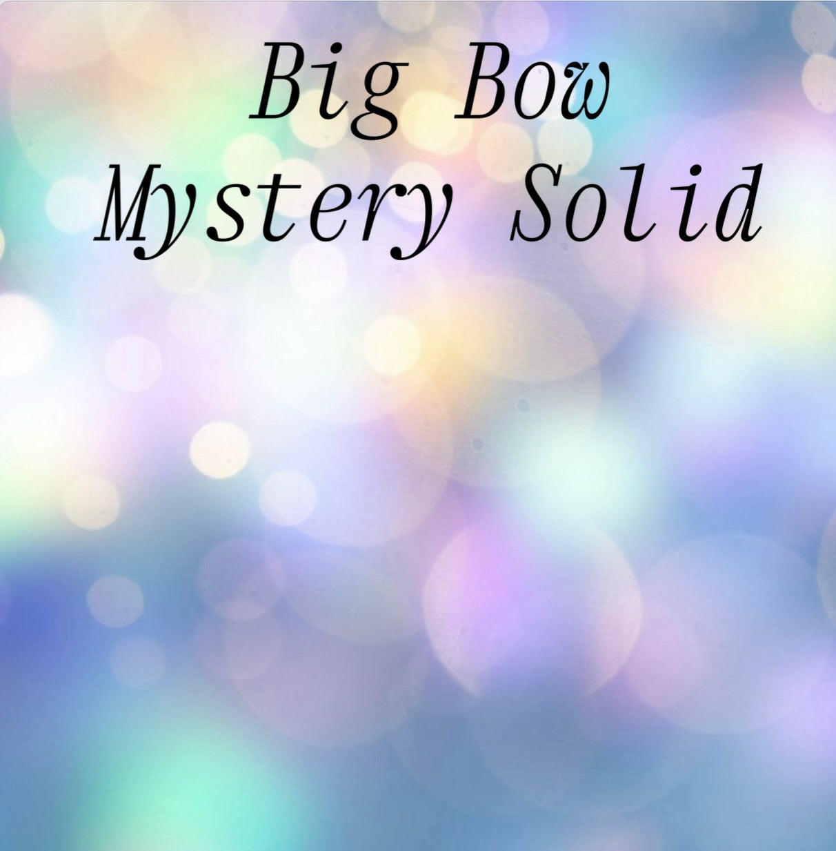 Mystery Solid