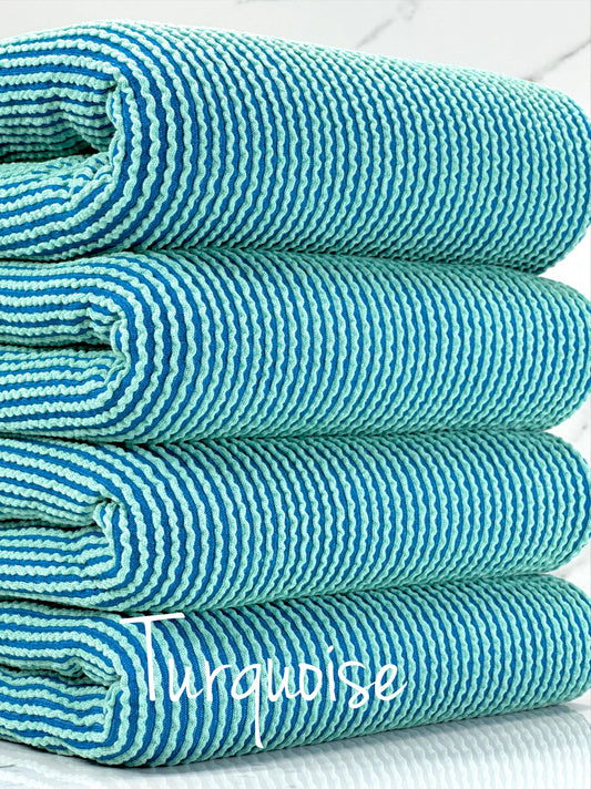 Turquoise 2 Tone Cozy Knit