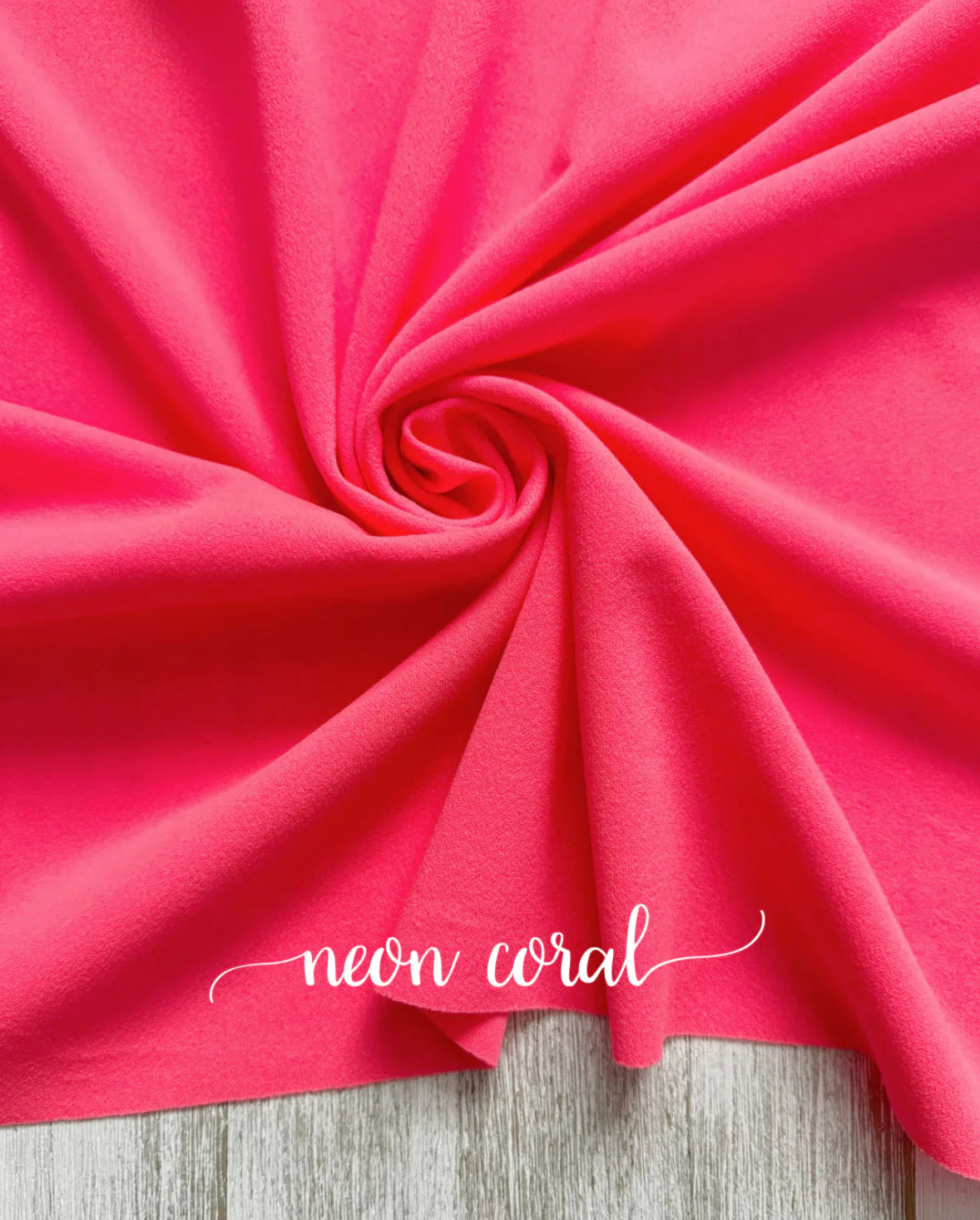 Neon Coral Crepe