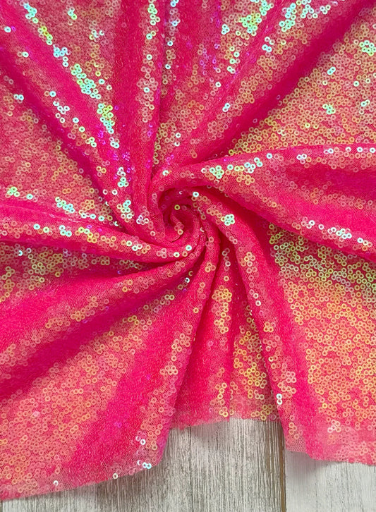 Neon Fuchsia Sequins