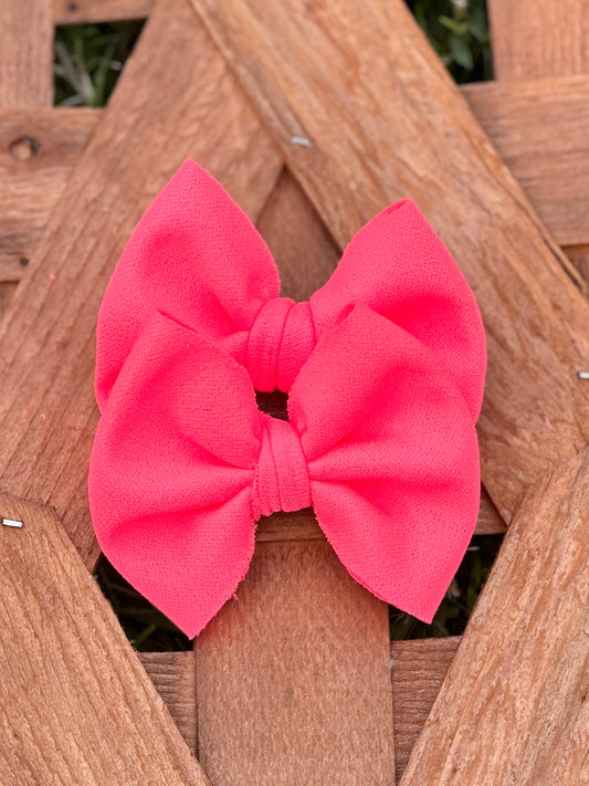 Neon Coral Crepe
